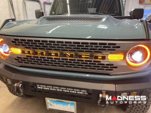 Ford Bronco Head Lights - Oculus Bi-LED Projector - Oracle - Amber